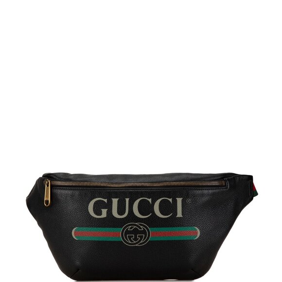 Gucci Other - *SOLD* GUCCI Unisex Classic Logo Beltbag / bodybag - Black